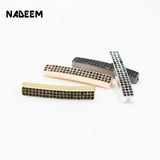 5Pcs/Lot Pave CZ Tube Spacer Beads 5mm Big Hole Bracelets Jewelry Diy