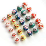 Hand-painted Flower Ceramic Beads 10pcs/lot for Jewelry Making DIY
