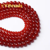Natural Red Agates Beads Round Loose Beads for Jewelry Making DIY 4-12mm
