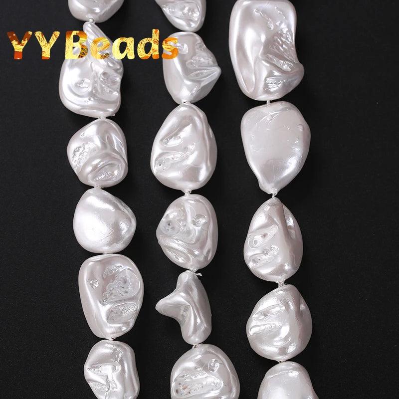 Baroque Shell Pearls Beads 3PCS for Jewelry Making