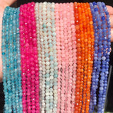 Natural Faceted Purple Garnet Stone Beads Round Spacer Beads for Jewelry Making