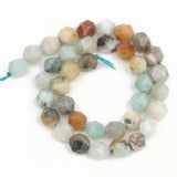 Faceted Amazonite Stone Beads Round Spacer 6-10mm 15''