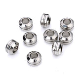 Stainless Steel Big Hole Spacer Beads European Ring Bead