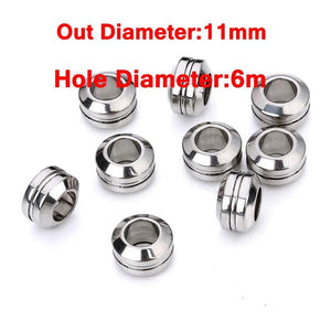 Stainless Steel Big Hole Spacer Beads European Ring Bead
