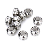 Stainless Steel Big Hole Spacer Beads European Ring Bead