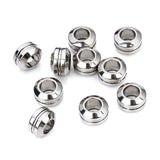 Stainless Steel Big Hole Spacer Beads European Ring Bead