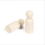 DIY 35-90mm Hemu Doll Painted Toys Crafts Wooden Men