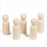 DIY 35-90mm Hemu Doll Painted Toys Crafts Wooden Men