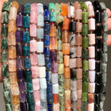 8x11mm Natural Stone Beads Agates Emeralds Kunzite Tiger Eye Cylinder