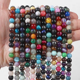 8mm Colorful Stone Beads for Jewelry Making DIY