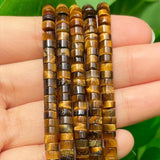 Yellow Tiger Eye Stone Bead Spacer for Jewelry Making