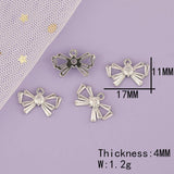 4Pcs CZ Charms Rhodium Jewelry Accessories DIY Findings