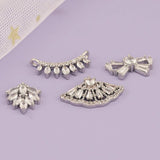 4Pcs CZ Charms Rhodium Jewelry Accessories DIY Findings