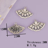 4Pcs CZ Charms Rhodium Jewelry Accessories DIY Findings
