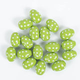10Pcs Easter Eggs Flowers Wooden Beads DIY Kids Toys Bracelet Crafts