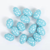 10Pcs Easter Eggs Flowers Wooden Beads DIY Kids Toys Bracelet Crafts