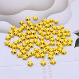 7mm Metal Alloy Star Beads for DIY Jewelry Making
