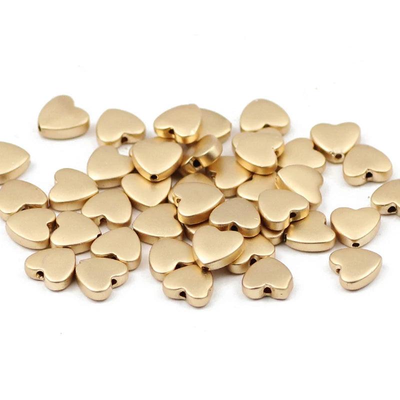 Matte Love Heart Hematite Beads 8MM Natural Stone Spacer Loose beads