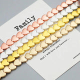 Matte Love Heart Hematite Beads 8MM Natural Stone Spacer Loose beads