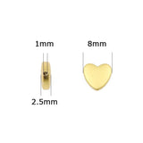 Matte Love Heart Hematite Beads 8MM Natural Stone Spacer Loose beads