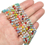 1M Stainless Steel Glass Beaded Chain 3.5mm Crystal Rosary Chains DIY Jewelry