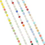 1M Stainless Steel Glass Beaded Chain 3.5mm Crystal Rosary Chains DIY Jewelry