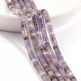 4x2mm Amethyst Stone Beads Flat Round Disc Rondelle Loose Beads 15in