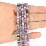 4x2mm Amethyst Stone Beads Flat Round Disc Rondelle Loose Beads 15in