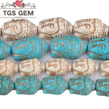 Turquoise Beads Buddha Head Spacers for Jewelry Making Bracelets 15*20mm 20*30mm