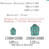 Turquoise Beads Buddha Head Spacers for Jewelry Making Bracelets 15*20mm 20*30mm