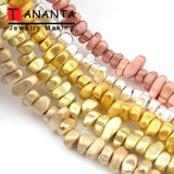 Matte Silver Plated Hematite Spacer Flat Chips Stone Beads 15''