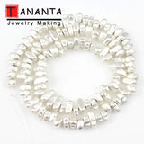 Matte Silver Plated Hematite Spacer Flat Chips Stone Beads 15''