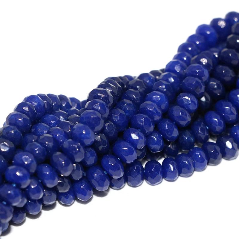 Lapis Lazuli Natural Stone Faceted Abacus Loose Beads