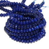 Lapis Lazuli Natural Stone Faceted Abacus Loose Beads