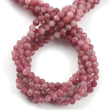 Natural Pink Tourmaline Micro Section Loose Gem Beads 2-4mm