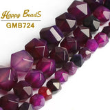 Purple Agates Faceted Loose Beads 15'' Strand/Inch 6mm 8mm 10mm DIY