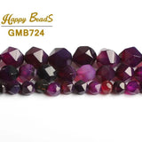 Purple Agates Faceted Loose Beads 15'' Strand/Inch 6mm 8mm 10mm DIY