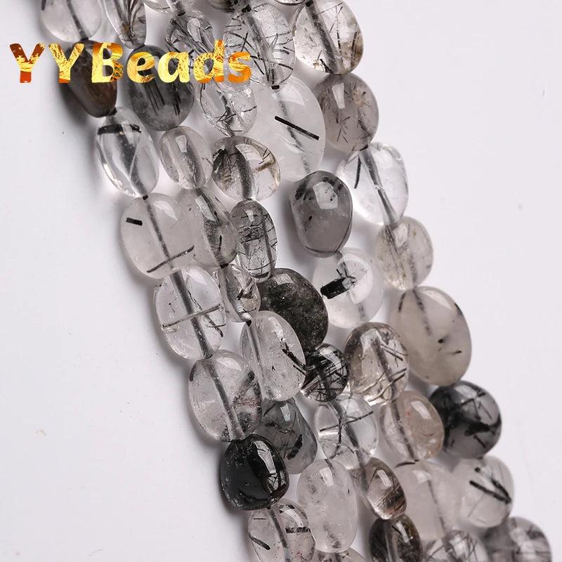 Rutilated Quartz Stone Beads for Jewelry Making