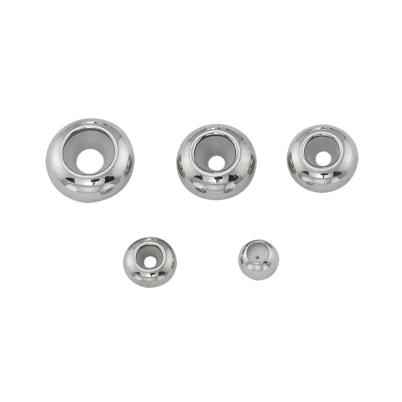 10Pcs Stainless Steel Stopper Clip Bead Silicone Spacer for Bracelet Bangle DIY