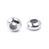10Pcs Stainless Steel Stopper Clip Bead Silicone Spacer for Bracelet Bangle DIY