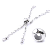 10Pcs Stainless Steel Stopper Clip Bead Silicone Spacer for Bracelet Bangle DIY