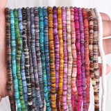 Natural Dyed Freshwater Shell Beads Round Flat Roundle Spacer Shell 4.5-6mm