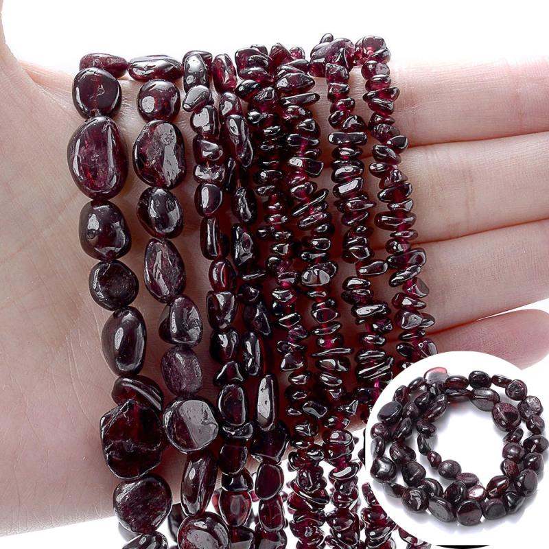 Red Garnet Agates Flat Loose Stone Beads 3-12mm