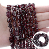 Red Garnet Agates Flat Loose Stone Beads 3-12mm