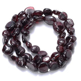 Red Garnet Agates Flat Loose Stone Beads 3-12mm