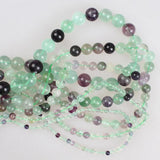 Mixed Fluorite Stone Round Loose Beads 4 6 8 10 12mm For DIY Bracelets Necklace