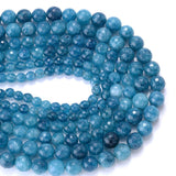Apatite Chalcedony Faceted Beads Round 6-10MM
