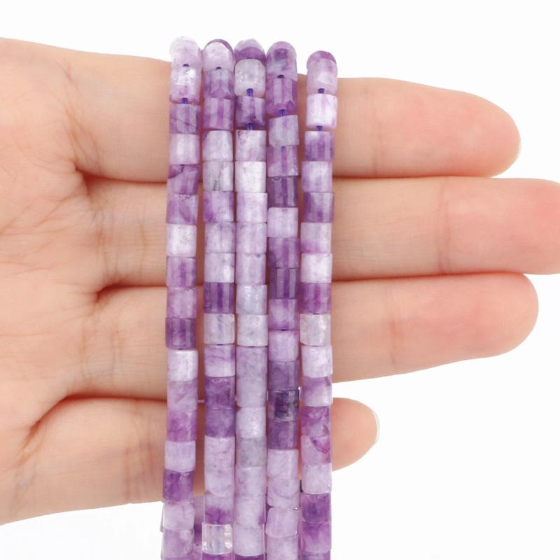 Amethyst Rondelle Beads Round Disc Cylinder for DIY Bracelet 4x4mm