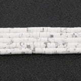 4x2mm Natural Howlite Stone Beads Rondelle Spacer for Jewelry Making