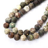 8mm Old Agates Stone Beads Frosted Round Loose Natural Beads
